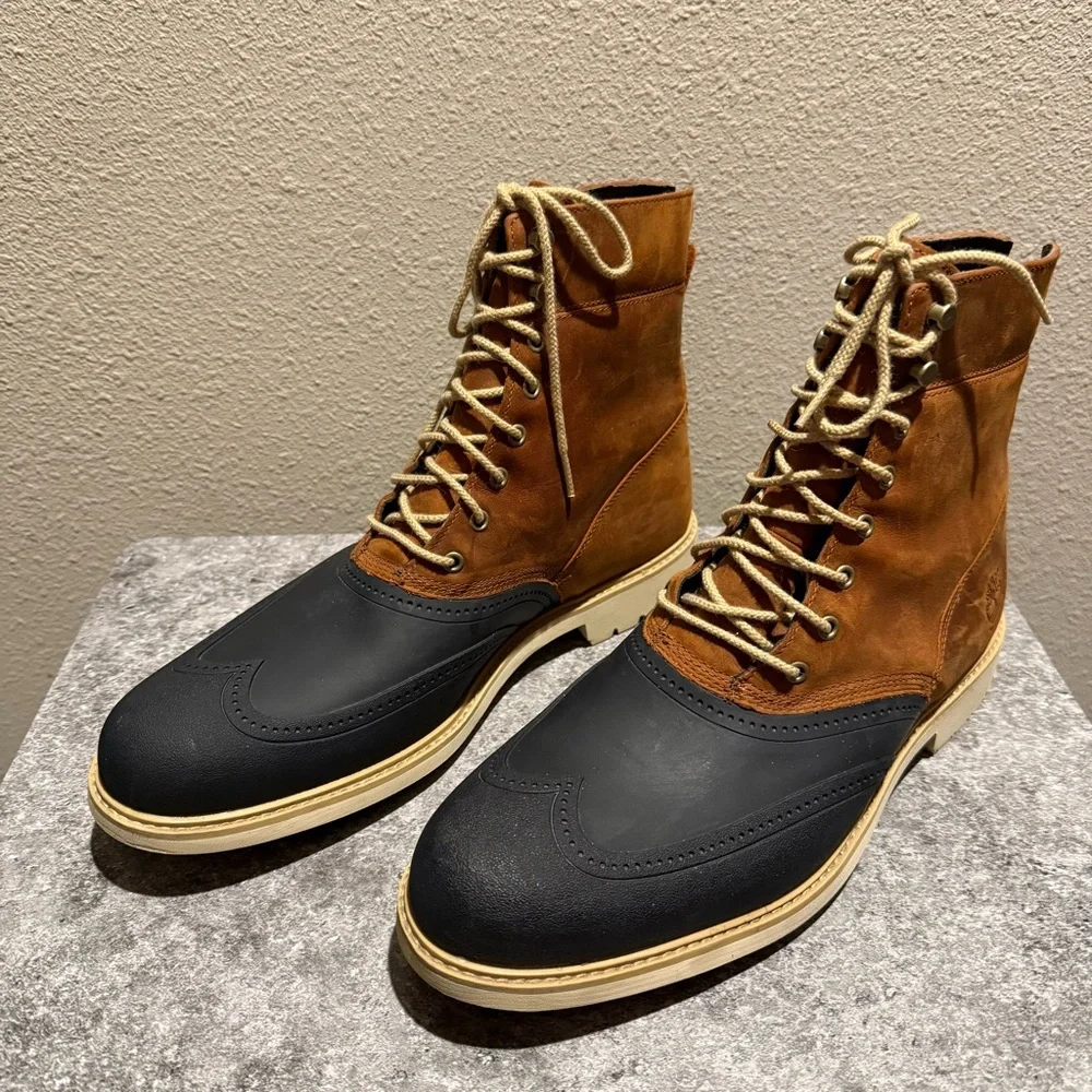 Timberland Men’s Stormduck Waterproof Leather Lace Up Wingtip Boots Size 11